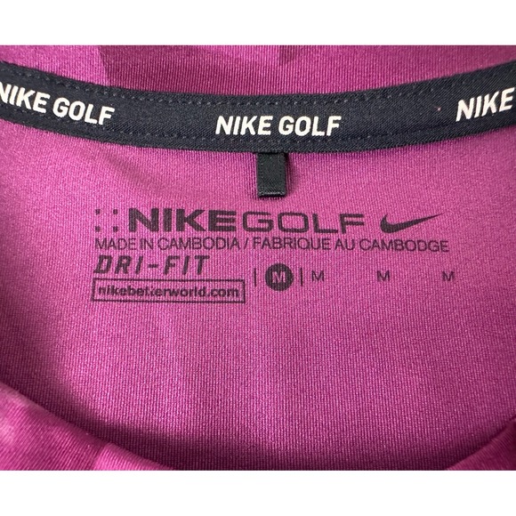 Nike Golf Women's Dri FIT Long Sleeve Athletic Shirt Magenta Geo Print‎ Size M - Picture 3 of 9